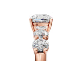 Rose gold Cushion Cut Five-Stone Prong Set Diamond Ring with Classic Band_51