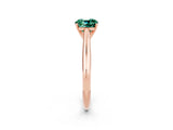 Rose gold Cushion Cut Green Sapphire Solitaire Engagement Ring with Cathedral Setting and Four-Prong Mount_26