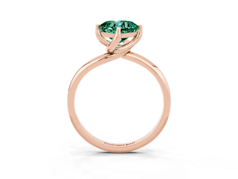 Rose gold Cushion Cut Green Sapphire Solitaire Engagement Ring with Four-Prong Setting and Classic Band_27