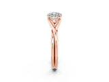 Rose gold Cushion Cut Green Sapphire   Solitaire Twist Band Prong Setting Ring_14