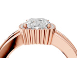 Rose gold Cushion Cut Halo Pave Band Four-Prong Ring_65