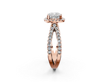 Rose gold Cushion Cut Halo Split Shank Pave Set Ring_68