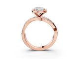 Rose gold Cushion Cut Halo Split Shank Prong Setting Ring_15