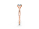 Rose gold Cushion Cut Moissanite Solitaire Engagement Ring with Cathedral Setting and Four-Prong Mount_14