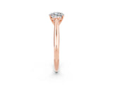 Rose gold Cushion Cut Moissanite Solitaire Engagement Ring with Cathedral Setting and Four-Prong Mount_86