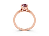 Rose gold Cushion Cut Morganite Solitaire Engagement Ring with Classic Band and Four-Prong Setting_27