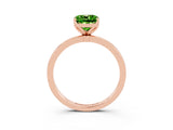 Rose gold Cushion Cut Peridot Solitaire Ring with Thin Band and Prong Setting_27
