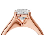 Rose gold Cushion Cut Solitaire Diamond Ring with Six-Prong Setting and Classic Band_16