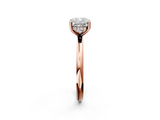 Rose gold Cushion Cut Solitaire Engagement Ring with Four-Prong Setting and Classic Band_42
