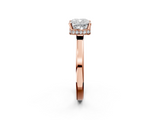Rose gold Cushion Cut Solitaire Engagement Ring with Four-Prong Setting on a Classic Band_38