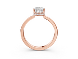 Rose gold Cushion Cut Solitaire Engagement Ring with Four-Prong Setting on a Classic Band_39