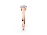 Rose gold Cushion Cut Solitaire Engagement Ring with Tapered Band and Four-Prong Setting_5