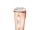 Rose gold Cushion Cut Solitaire Tension Set Diamond Ring with Split Shank Band_20