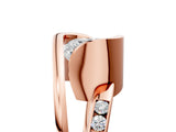 Rose gold Cushion Cut Solitaire Tension-Set Diamond Split Shank Ring_20
