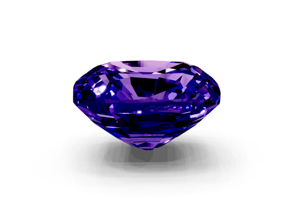 Rose gold Cushion Cut Tanzanite Scattered Round Accent Ring with Prong Setting