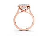 Rose gold Cushion Diamond Cluster Halo Solitaire with Four-Prong Setting_97