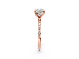 Rose gold Cushion Diamond Pavé Band with Six-Prong Setting_41