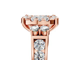 Rose gold Cushion Halo Diamond Engagement Ring with Split Shank and Four-Prong Setting 5