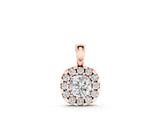 Rose gold Cushion Halo Diamond Pendant with Four-Prong Setting_2