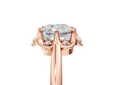 Rose gold Cushion Halo Diamond Ring with Round Cluster Setting, Solitaire Band, and Four-Prong Setting_54
