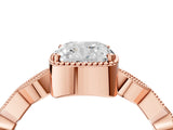 Rose gold Cushion Milgrain Marquise Diamond Twist Band Ring_41