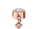 Rose gold Cushion Milgrain Marquise Diamond Twist Band Ring_42