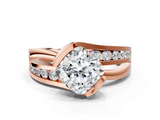 Rose gold Cushion Solitaire Channel-Set Split Shank Ring with Tension Prong Setting_15