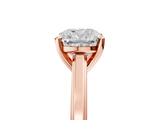 Rose gold Cushion Solitaire Diamond Ring with Four-Prong Setting and Classic Band_13