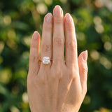 Rose gold Cushion Solitaire Diamond Ring with Four-Prong Setting and Classic Band_13