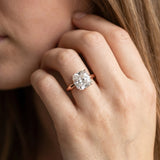 Rose gold Cushion Solitaire Diamond Ring with Four-Prong Setting and Classic Band_15