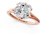 Rose gold Cushion Solitaire Diamond Ring with Six-Prong Setting and Tapered Band_25