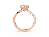 Rose gold Cushion Solitaire Diamond Ring with Six-Prong Setting and Tapered Band_27