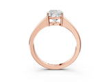 Rose gold Cushion Solitaire Diamond Ring with Tapered Band and Four-Prong Setting_52