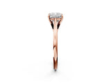 Rose gold Cushion Solitaire Engagement Ring with Four-Prong Setting and Classic Band 3