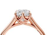 Rose gold Cushion Solitaire Engagement Ring with Six-Prong Setting and Classic Band 5