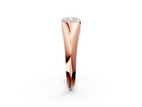 Rose gold Cushion Solitaire Tension Set Diamond Ring_22