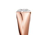 Rose gold Cushion Solitaire Tension Set Diamond Ring_25