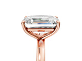 Rose gold Cushion and Emerald Cut Toi Moi Ring with Prong Setting_72