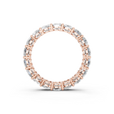 10K Rose Gold Cushion Eternity Band with Shared Prong Setting
