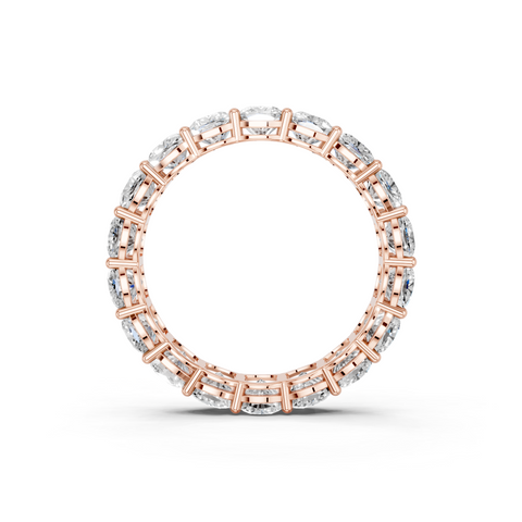 Rose gold Cushion cut diamond Eternity Band with Shared Prong Setting_2