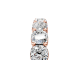 Rose gold Cushion cut diamond Half Eternity Band with Shared Prong Setting_39