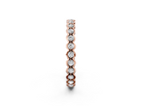 Rose gold Diamond Bezel Set Round Eternity Band_25