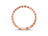 Rose gold Diamond Bezel Set Round Eternity Band_26