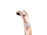 Rose gold Diamond Chevron Band with Round Stones and Prong Setting_38