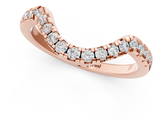 Rose gold Diamond Curved Pavé Round Stone Contour Band_3