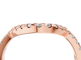 Rose gold Diamond Curved Pavé Round Stone Contour Band_6