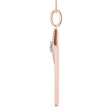 Rose gold Diamond Marquise Halo Pendant with V-Prong Setting 2