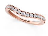 Rose gold Diamond Pavé Curved Wedding Band_83