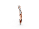 Rose gold Diamond Pavé Curved Wedding Band_84