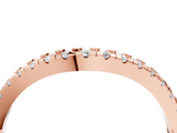 Rose gold Diamond Pavé Curved Wedding Band_86
